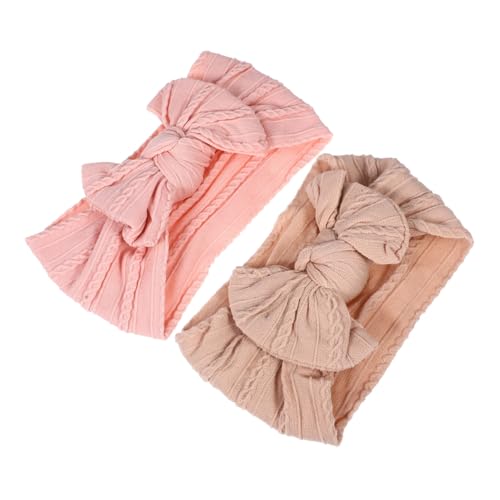 Toyvian 2 Stück Babyschleifen Haarbänder Verstellbar Strapazierfähig Haarschmuck für Kleinkinder Niedliche Kopfbedeckung Khaki von Toyvian