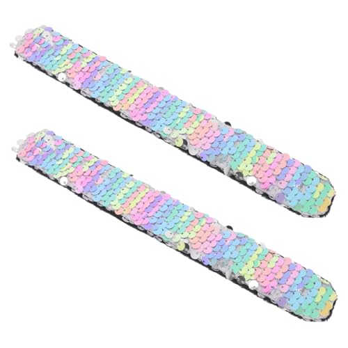 Toyvian 2 Stück Bunte Slap Bands mit Pailletten Komfortable Schnapparmbänder für Mädchen Robustes Stoff Design als Partydeko Fasching und Schulbelohnung Toyvian 2 Stück Bunte Slap Bands mit Pailletten Komfortable Schnapparmbänder für Mädchen Robustes Stoff Design als Partydeko Fasching und Schulbelohnung von Toyvian