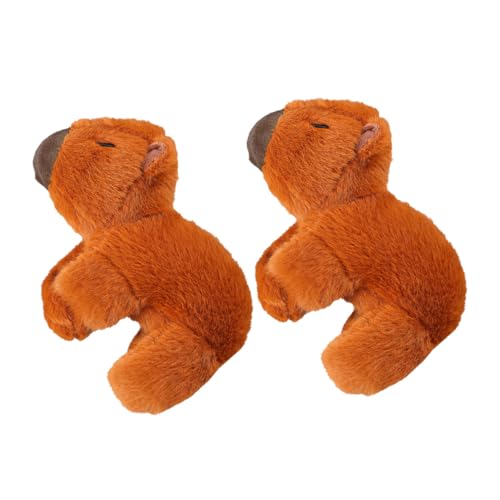 Toyvian 2 Stück Capybara Slap Armbänder Plüsch Kuschelig Cartoon Tiermotiv Partyzubehör Komfortable Klatschbänder Geschenkidee von Toyvian