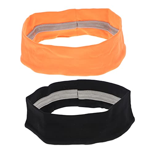 Toyvian 2 Stück Elastische Fitness Stirnbänder Atmungsaktivem Schnelltrocknend und Schweißabsorbierend Kanten Geeignet für Yoga Laufen und Outdoor Sport Damen Sport Headband Schwarz und von Toyvian