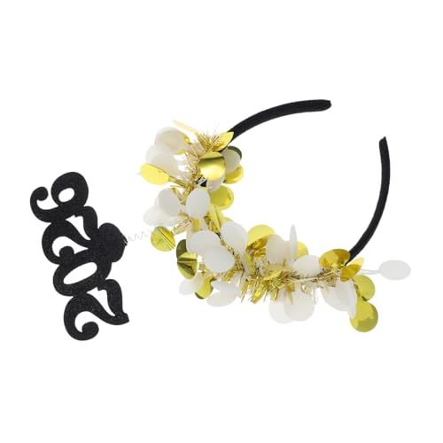 Toyvian 2 Stück Glitzerndes Goldenes Party Haarband für Abschlussfeiern und Festliche Anlässe Vielseitig und Haarschonend von Toyvian