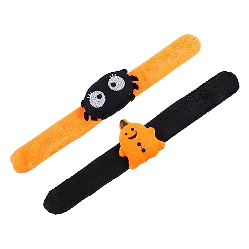 Toyvian 2 Stück Halloween Slap Bracelets mit Süßen Geist und Spinne Motiven Flexible Party Schnapparmbänder für Einfach zu Tragen und Wiederverwendbar für Halloween und Festtagsfeiern von Toyvian