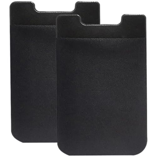 Toyvian 2 Stück Handykartenhalter Zurück Klebstoff Handy Geldbörse Ärmel Telefonhalter Klebrig Tasche Handyhülle Mit Kartenhalter Black Nachahmung Von Mikrofaser von Toyvian