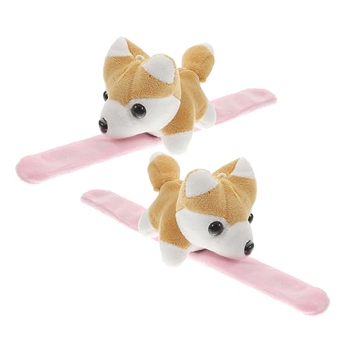 Toyvian 2 Stück Plüsch Slap Armbänder mit Niedlichen Tiermotiven Weiche Kuscheltier Snap Armbänder aus Baumwollfüllung Strapazierfähige und Glatte Kanten als Partygeschenk oder Halloween von Toyvian