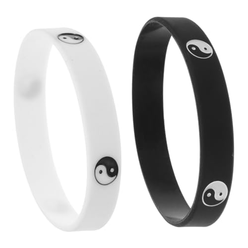 Toyvian 2stücke Tai Chi Silikonarmbänder Passende Armbänder Feng Shui Für Damen Und Herren von Toyvian