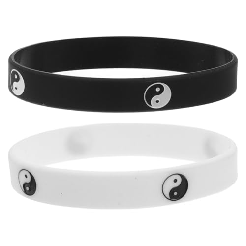 Toyvian 2 Stück Tai Chi Silikonarmbänder für Verstellbare Armbänder im Street Dance Stil für Herren und Damen Schwarz und Weiß Perfektes für Freundschaft und Beziehungen Toyvian 2 Stück Tai Chi Silikonarmbänder für Verstellbare Armbänder im Street Dance Stil für Herren und Damen Schwarz und Weiß Perfektes für Freundschaft und Beziehungen von Toyvian