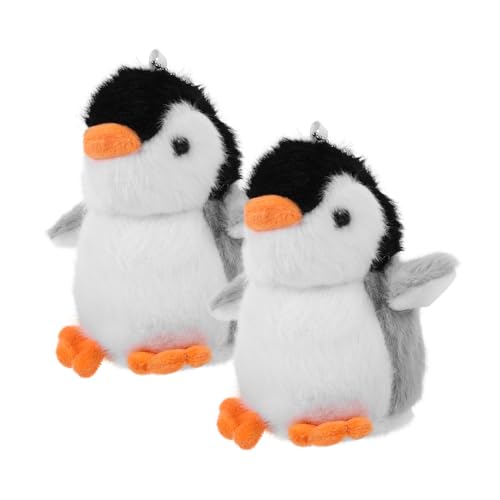 Toyvian 2 Stück Teiliges Plüsch Pinguin Schlüsselanhänger Weiches Kuscheltier Anhänger Niedlicher Cartoon Beutel Schmuck Stilvoller Taschenanhänger für Rucksack Geldbörse von Toyvian