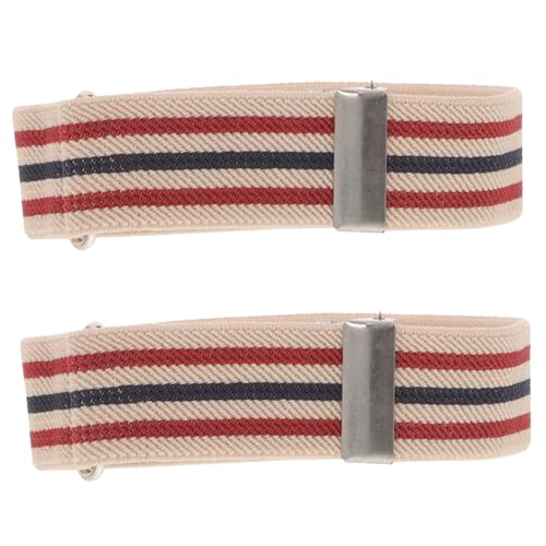 Toyvian 2 Stück Verstellbare Herren Armbänder Elastische Ärmelhalter Gestreift Komfortabel Strapazierfähig Modeaccessoire für Hemdärmel und Unterarm von Toyvian