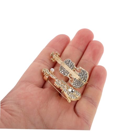 Toyvian 2 Stück Violin Brosche mit Funkelnden Strasssteinen Leichte und Vielseitige Musikschmuck Anstecker für Damen für Kleidung Schals Hüte und Festliche Anlässe Toyvian 2 Stück Violin Brosche mit Funkelnden Strasssteinen Leichte und Vielseitige Musikschmuck Anstecker für Damen für Kleidung Schals Hüte und Festliche Anlässe von Toyvian
