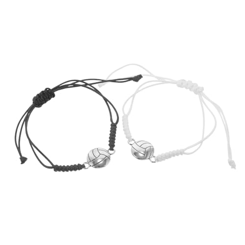 Toyvian 2 Stück Volleyball Armband Sport Armbänder Für Damen Und Herren Verstellbar Aus Langlebigem Geflochtenem Polyester in Neutralen Farben Volleyball Für Spieler Und Teams von Toyvian