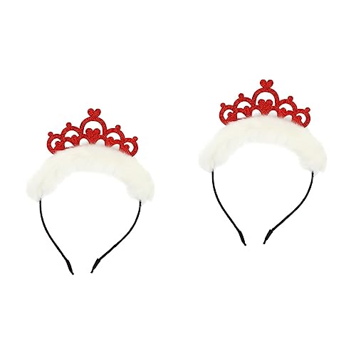 Toyvian 2 Stk Weihnachtsstirnband Flauschiger Kopfschmuck Für Kinder Weihnachtskinder Stirnband Kostümstirnbänder Aus Kunstpelz Geburtstag Tiara Stirnband Mädchen Stoff Haar Trompete von Toyvian