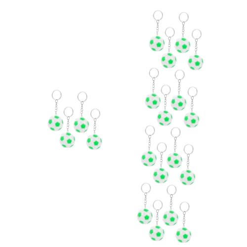 Toyvian 20 STK Simulations-fußball-anhänger Fußball Schlüsselanhänger Mini-fußball-schlüsselanhänger Schlüsselanhänger Für Sportbälle Rucksäcke Schlüsselanhänger Rahmen 3D Bowling PVC von Toyvian