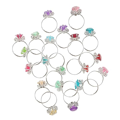 Toyvian 20 Stück Fingerringe Für Mädchen Bunte Kinderringe Aus Legierung Dekoratives Ringspielzeug Für Geburtstagsfeiern Und Rollenspiele Für Kleine Prinzessinnen von Toyvian
