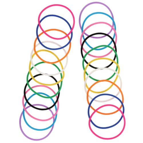Toyvian 20 Stück Teiliges Silikonarmband Bunte Elastische Armbänder aus Hochwertigem Silikon Vielseitige DIY Wrist Straps für Erwachsene Flexible Partyarmbänder in Mischfarben von Toyvian