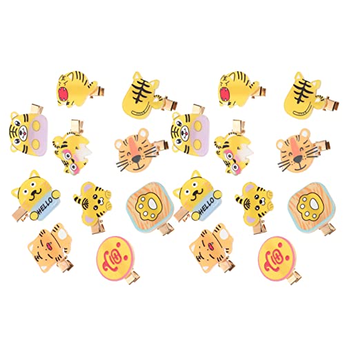 Toyvian 20St Jahr des Tigers Haarspange Haarschmuck kinder haarspangen haarspange kinder rutschfestes Haar Kopfschmuck für kleine Mädchen geschenk Haarnadel Cartoon-Haarspangen Haarklammer von Toyvian