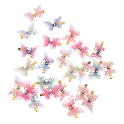 Toyvian 24 Stück Teiliges Set Schmetterlings Haarspangen Glitzer für Mädchen Süße Haarschmuck Accessoires für Hochzeiten Schule und Besondere Anlässe für Teenager von Toyvian