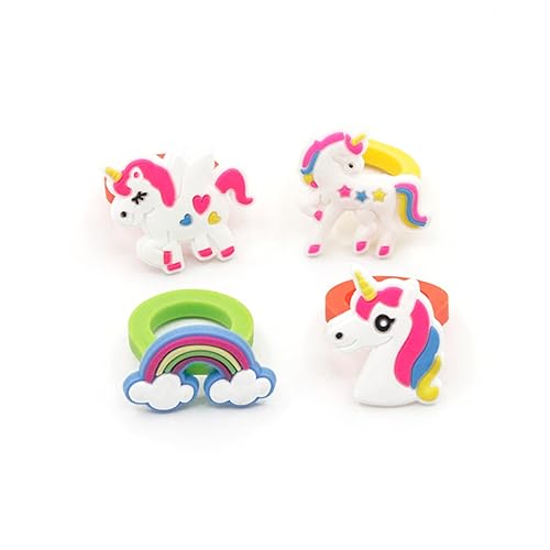 Toyvian 25 Stk Lustiger Weicher Pvc-ring in Verschiedenen Farben Cartoon-ringe Einhorn Partyring Einhorn-gummiringe Mädchenspielzeug Mädchen Geschenk Dekorative Gegenstände Kind Karikatur von Toyvian