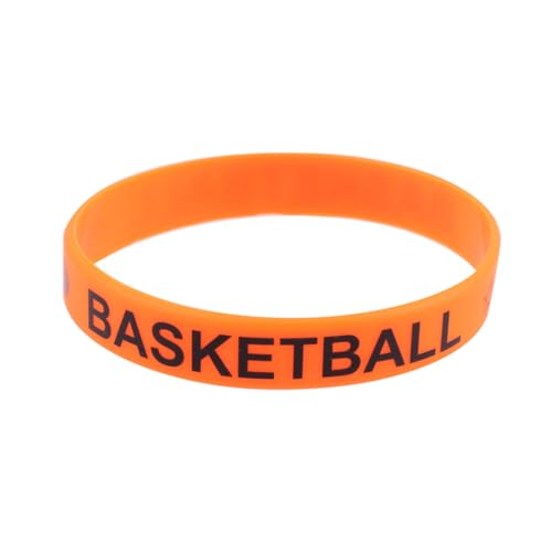 Toyvian 25 Stück Teiliges Basketball Silikon Armband Unisex Einheitsgröße Farbige Party Wristbands mit Bedrucktem Basketball motiv Bequemes Auffälliges Handgelenkszubehör für Sport und von Toyvian