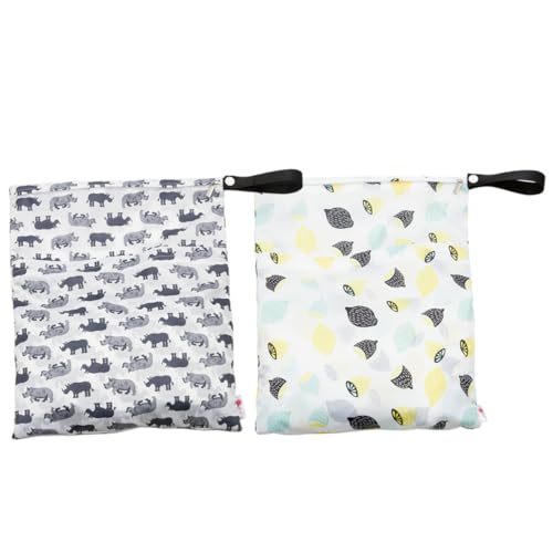 Toyvian 2St Wickeltasche aufbewahrungssack Storage Pockets -Aufbewahrungstasche Wiederverwendbare Yoga-Sporttasche reißverschluss Nasser trockener Beutel Kindergartentasche Polyester von Toyvian