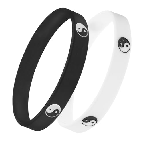 Toyvian 2Stücke Silikonarmbänder für Männer und Frauen Sportliches Armband und Chinesisches Design für Freundschaftsarmbänder von Toyvian