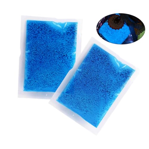 Toyvian 2er-pack Fluoreszierendes Pulver Kies Leuchtender Nagelglitter Leuchtpigment Glühpulver Für Harz Leuchtende Sandkunst Packpapiere Sandpulver Leuchtender Stein Fluoreszenz von Toyvian