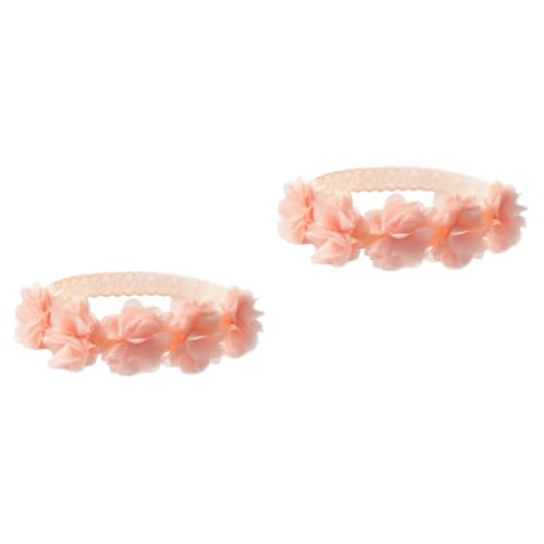 Toyvian 2st Haarbänder Tiara Haarschmuck Baby-kopfbedeckung Baby-stirnband Rosa Schleife Kind Spitze von Toyvian