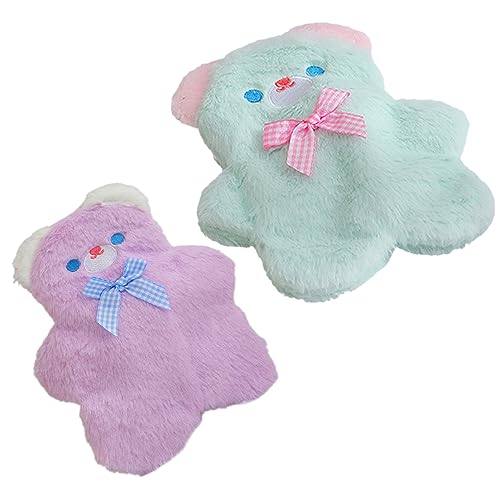 Toyvian 2st Plüsch Federmäppchen Münzbeutel Für Mädchen Kosmische Handtaschen Plüsch Bärentasche Federmäppchen Süß Kawaii Bleistiftbeutel Tierische Geldbörse Schreibwaren Student Karikatur von Toyvian