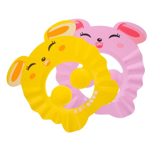 Toyvian 2stücke Duschhaube Für Mädchen Einstellbare Waschhaube Schutz Beim Haarewaschen Wasserfest Süßes Design Geeignet Für Kleinkinder Und Mädchen von Toyvian