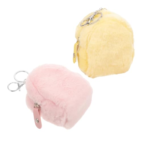 Toyvian 2stücke Kawaii Plüsch Geldbörse Für Mädchen Multifunktionale Mini Geldbörse Zur Aufbewahrung Von Münzen Kopfhörern Und Schlüsseln Niedliches Design Rosa Und Gelb Für von Toyvian