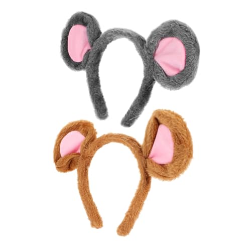 Toyvian 2stücke Mausohren-haarband Für Erwachsene Tierohren-stirnband Braun Ersatz-mausohren Für Cosplay Party Und Auftritt Bequemes Kopfschmuck-accessoire von Toyvian