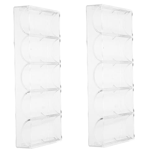 Toyvian 2stücke Poker Chips Aufbewahrungstrays Mit Kapazität Transparente Chips Organizer Für Partys Und Zuhause Und von Toyvian
