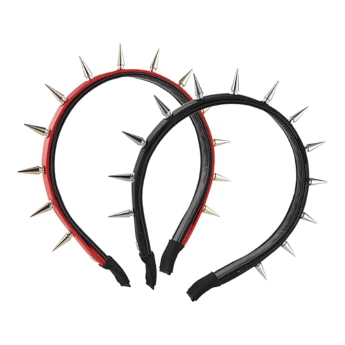 Toyvian 2stücke Punk-accessoire Für Damen Gruseliges Stirnbänder Stacheln Kopfbedeckung Für Abschlussball Und Halloween Statement-haarband Für Frauen Und Mädchen von Toyvian