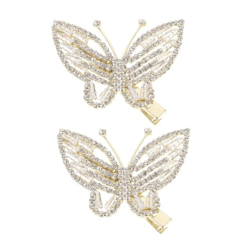 Toyvian 2stücke Vintage Butterfly Haarklammern Glitzernde Haarspangen Für Frauen Und Mädchen Dekorative Haarnadeln Mit Retro-charme Vielseitige Haaraccessoires Für Jeden Anlass von Toyvian