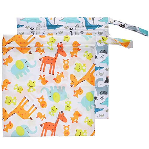 Toyvian 2stücke Teiliges wasserdichte Windeltasche Faltbare Tragbare Organizer-Tasche Mit Reißverschluss Für Kleinkinder Für Unterwegs Strand Und Pool Giraffe Dinosaurier von Toyvian
