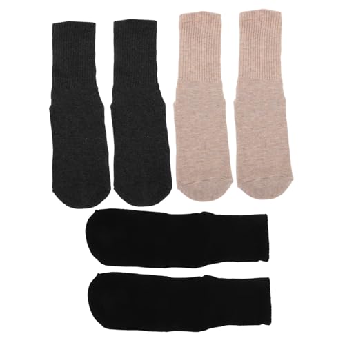 Toyvian 3 Paare Damen Yogasocken Mittellang aus Atmungsaktiver Baumwolle Rutschfest mit Griff für Fitness Tanz und Laufen Feuchtigkeitsableitend und Knöchelstützend von Toyvian