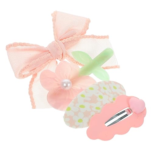 Toyvian 3 Sätze Haarspange Haarschmuck Perle Krokodilklemme florale Haarspange Haarspangen Tiara kinder dekor Cartoon-Haarklammern Entenschnabel schmücken Lieferungen Haarnadel Mädchen von Toyvian