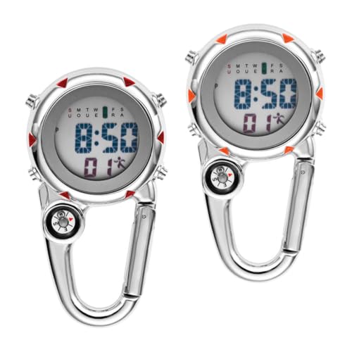 Toyvian 3 Sätze Outdoor -Clip Taschenuhr-Clip Karabiner Uhren Taschenuhr Für Männer Taschenclip An Der Uhr Uhrenschnalle Uhr Mit Bergsteigerschnalle Kletteruhr 2 Stücke * 3 von Toyvian