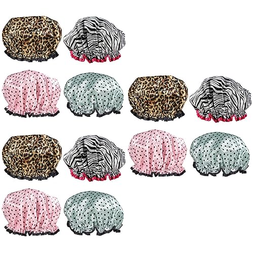 Toyvian 3 Sätze Wasserdichte Duschhaube Schlafhaube Badekappen Für Frauen Dame Duschhut Badekappen Wasserdicht Frau Duschhauben Zufällige Farbe 3 Stück * 3 von Toyvian