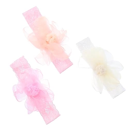 Toyvian 3st Baby Stirnband Mädchen Fotografie Haarschmuck Blumenstirnband Für Kleine Mädchen Sets Für Mädchen Blumenstirnband Für Mädchen Spitze Kleidung Blumenmädchen Fräulein Weiß von Toyvian