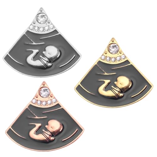 Toyvian 3 Stück Kreative Broschen Metall Anstecknadeln für Kleidung und Rucksack Einzigartige Embryo Motive Europäisch Amerikanische Designs Vielseitig Kombinierbar und Dekorativ von Toyvian