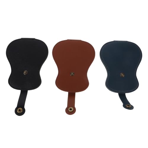 Toyvian 3 Stück Teiliges Gitarrenplektrum Organizer Case Großes Fassungsvermögen Kratzfestes Pu-Material Fächer für Verschiedene Pick- Leichter Tragetasche für Akustik Musiker von Toyvian