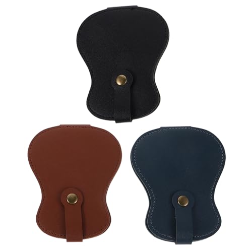 Toyvian 3-teiliger Gitarrenplektren-Halter: Plektren-Organizer-Halter aus Pu-Leder – Plektren-Aufbewahrungs-Organizer-Etui mit Fächern für Akustik- und E-Gitarristen von Toyvian