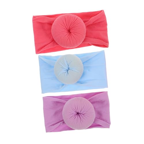 Toyvian 3stücke Nylon Stirnbänder Für Neugeborene Weiche Donut-stirnbänder Für Junge Mädchen Und Kleinkinder Bequeme Kopfbedeckung Haar-accessoire Für Und Junge von Toyvian