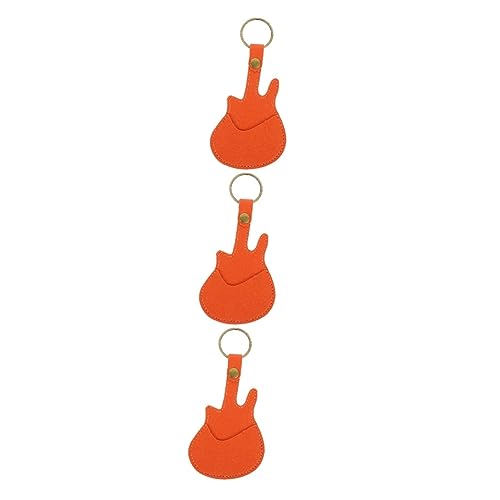 Toyvian 3St Aufbewahrungstasche auswählen Kofferraum-Organizer Tragbarer Plektrumhalter Aufbewahrungstasche für Gitarrenteile Gitarren-Pick-Schutz Ballade Lederetui Instrument Pick-Box von Toyvian