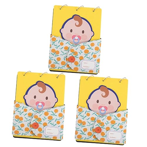 Toyvian 3st Buch Baby Erstes Jahr Stickerbuch-sammelalbum Baby-sammelalbum Erinnerungsbuch Für Das Erste Jahr Weiches Babybuch Baby-Scrapbook-Album Junge Neugeboren Gästebuch Plastik von Toyvian