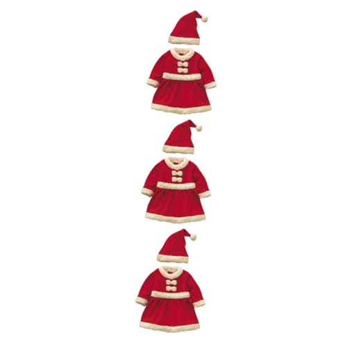 Toyvian 3st Weihnachtsaufführung Weihnachts-baby-outfit Baby Weihnachtsoutfit Weihnachts-performance-kostüm Babys Erstes Weihnachtsoutfit Baby-kit Kleine Hut Europäisch Und Amerikanisch von Toyvian