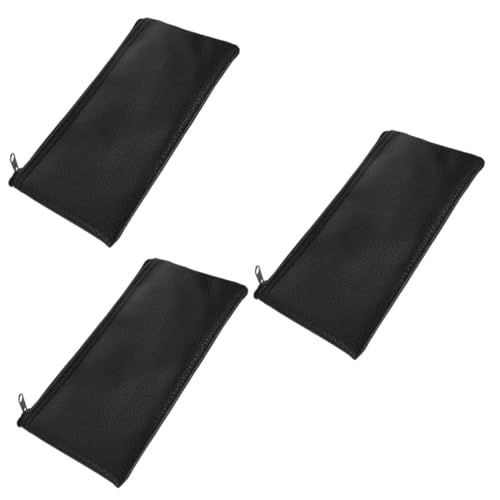 Toyvian 3st Mikrofon Aufbewahrungstasche Reißverschluss-Organizer Mikrofonhalter Funkmikrofon Kleiner Mikrofonträger Stoßfester Mikrofonkoffer Mikrofon Mikrofontasche Black Haut von Toyvian