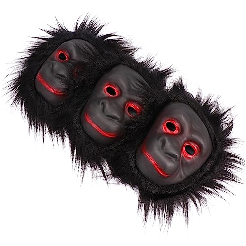 Toyvian 3st Tierische Maske Mit Tiermotiven Kleidung Gruselmasken Erwachsene Realistisch Halloween Schimpansenmasken Abschlussball für Halloween Partys und KostüMpartys von Toyvian