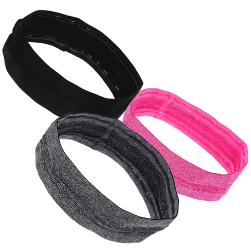 Toyvian 3stücke Schweißband Stirnband Für Sport Yoga Schwarz Rosé Haarbänder Kopfbedeckung Kopftuch Headwrap Elastisch von Toyvian