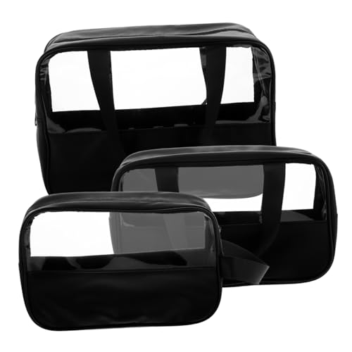 Toyvian 3stücke Teiliges Set Transparenter Kosmetik Organizer Großer Wasserdichter Reise-Make-up Beutel Mit Haltegriff Für Frauen Zur Aufbewahrung Von Toilettenartikeln Und Kosmetik von Toyvian